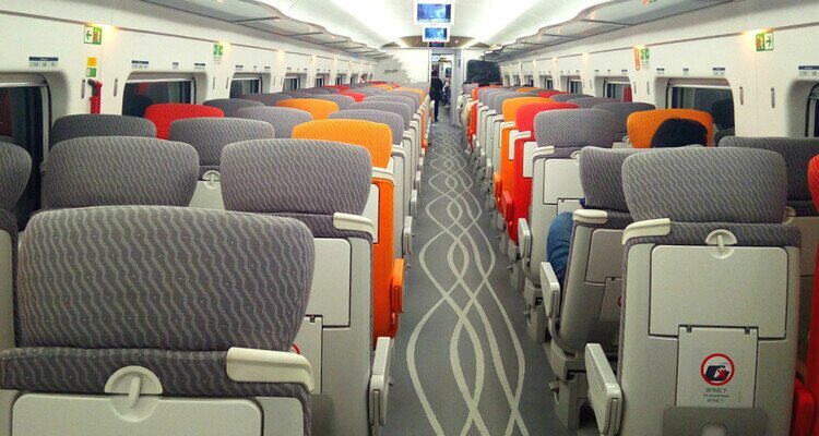 Second-Class Carriage of Shanghai to Hong Kong High-Speed Train