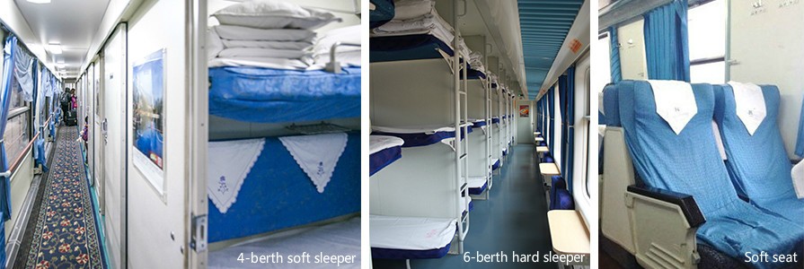 seat classes on Kunming to Lijiang trains, China Train