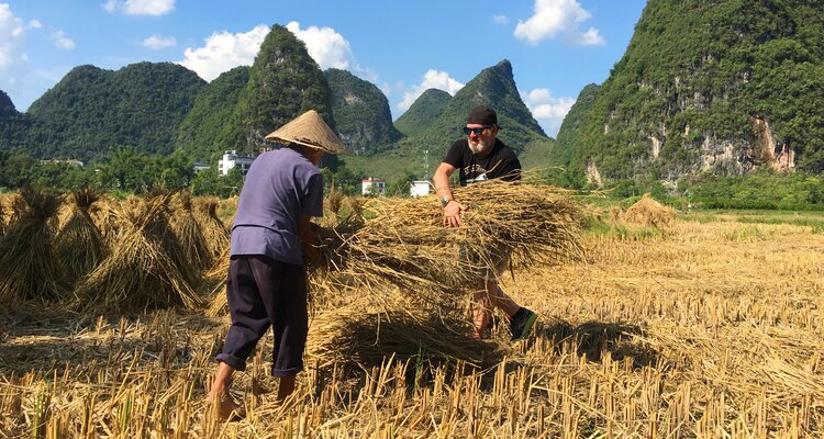 help the local people to collect the straws