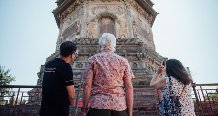 The stone pagoda in the temple