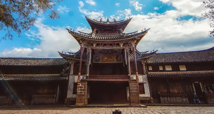 the old stage in Shaxi town