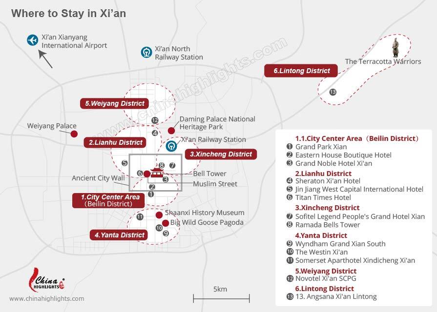Top 6 Areas to Stay in Xi’an, Xi’an Guide