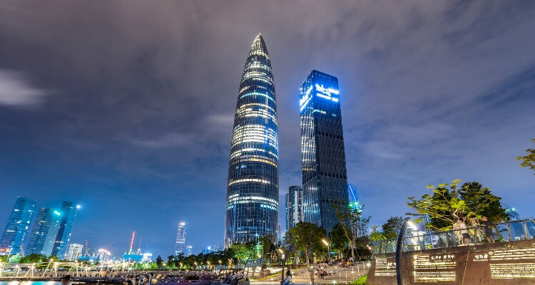 Night view of Shenzhen Nanshan district