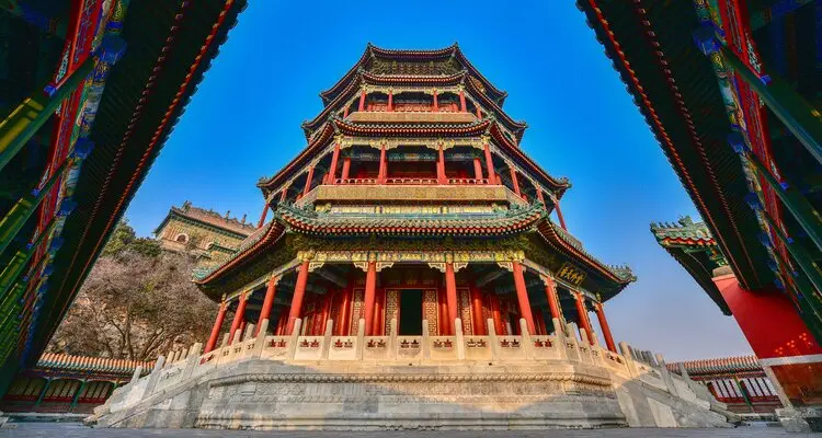 The Pavilion of the Fragrance of Buddha by Kunming Lake