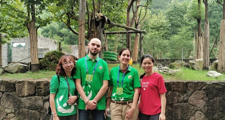 Our guests at Dujiangyan Panda Base