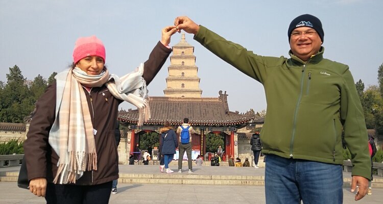 Our guests visited the Giant Wild Goose Pagoda.