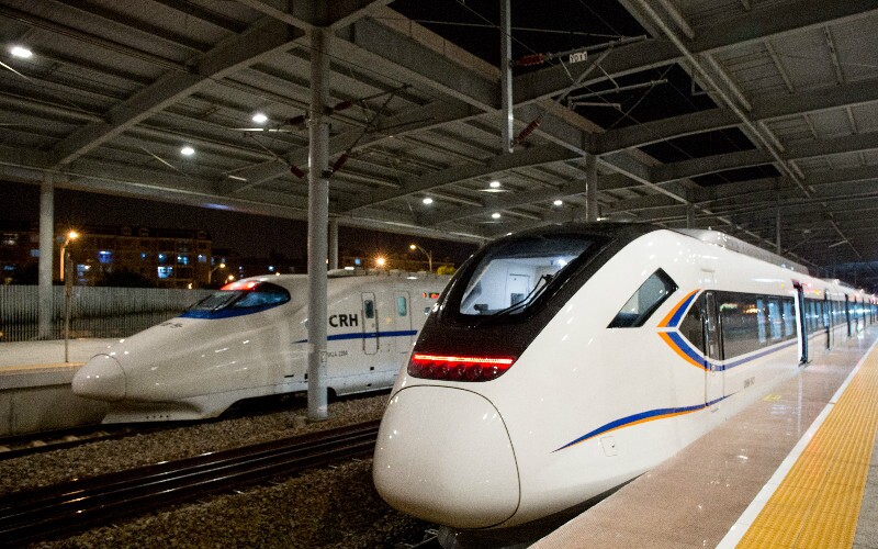 High-Speed Train in China (Bullet Train)