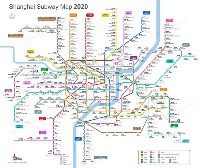 Shanghai Metro Map 2020 Shanghai Subway, Shanghai Metro Map (updated 2020)