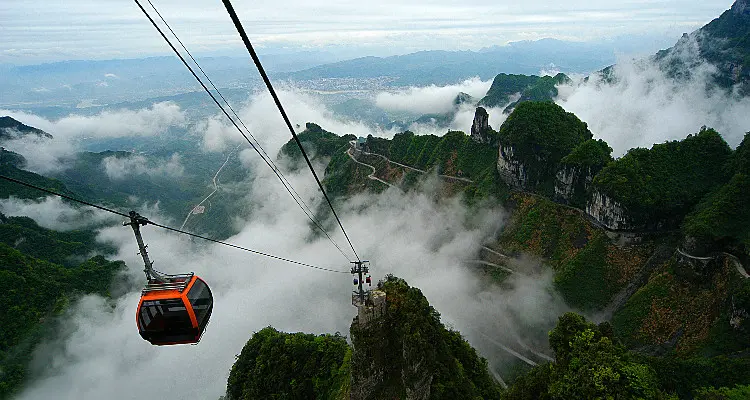 Tianmen Mountain's cableway