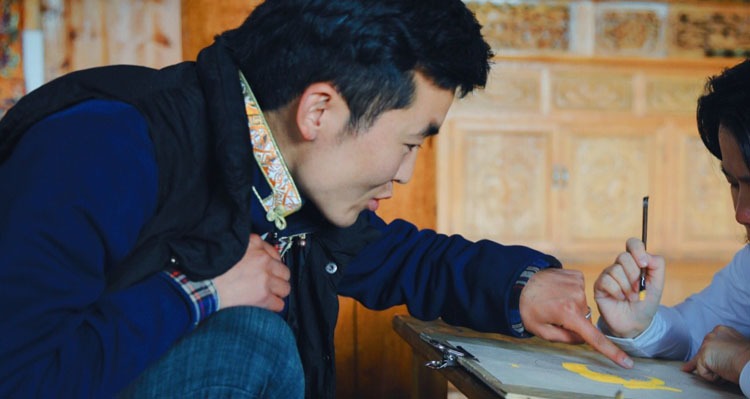 learn with a Tibetan Thangka artist