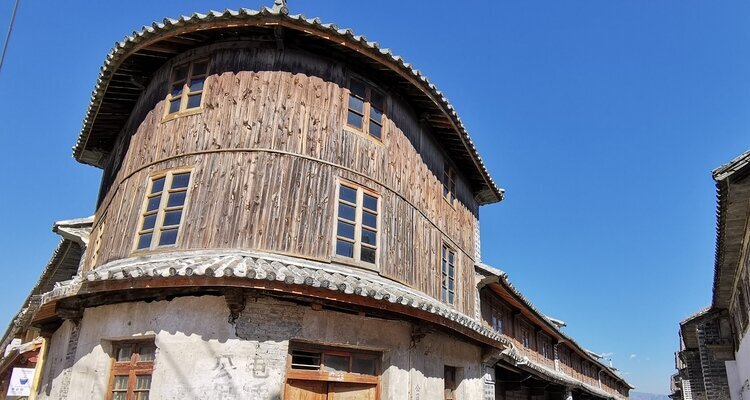 Old Wooden Corner House: