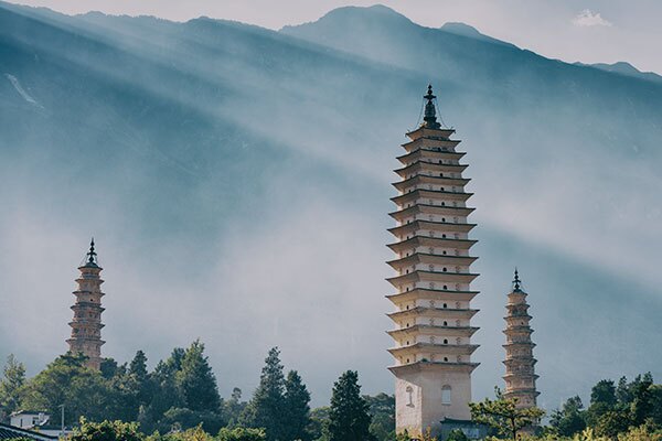 three white pagodas 