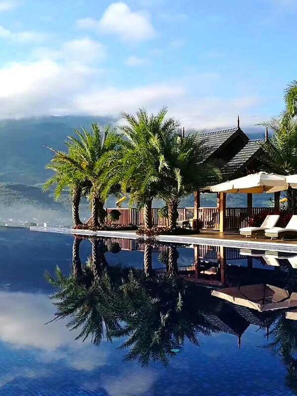 Paesaggio tropicale nel Sud della Cina in inverno