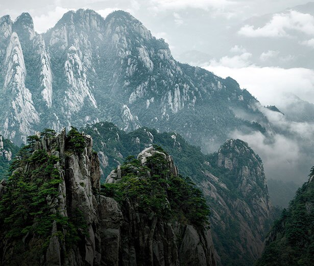 Yellow Mountain with cloud
