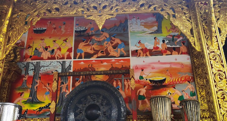 Paintings at Jingzhen Octagonal Pavilion