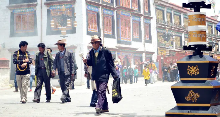 Tibetan people on Barkhor Street