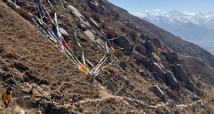 hiking on the mountain