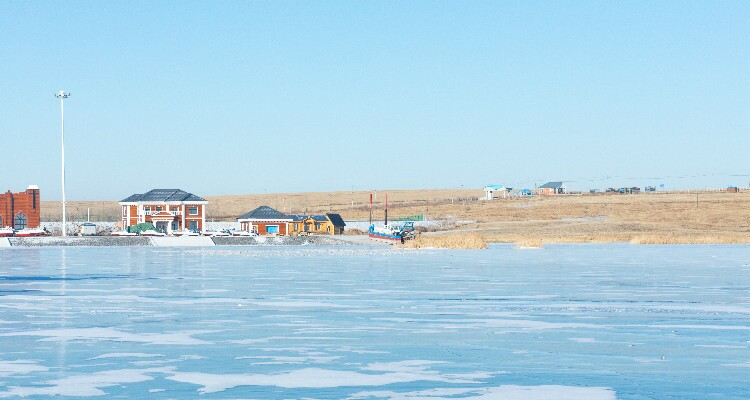 Frozen Hulun Lake