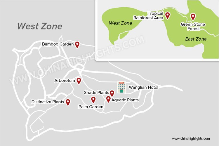 The map of Tropical Botanical Garden