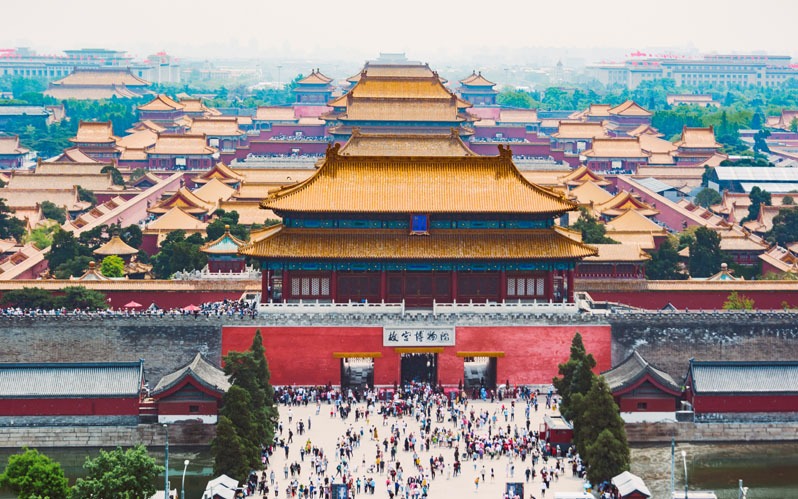 Forbidden city palace interior, beijing, china