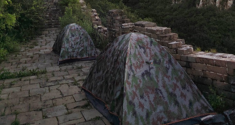 camping on Great Wall