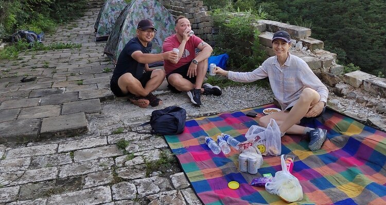 Our guests camped on the Jiankou Great Wall