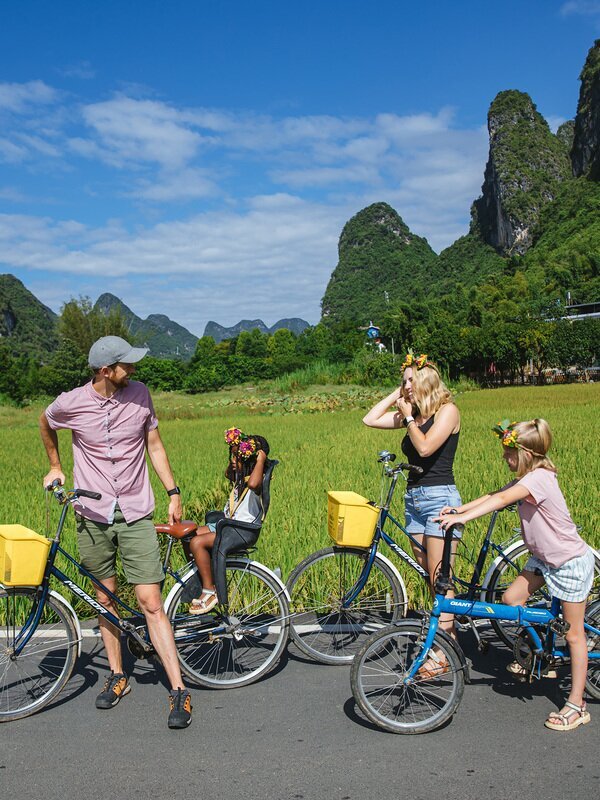 Escursione in bicicletta nella campagna di Yangshuo