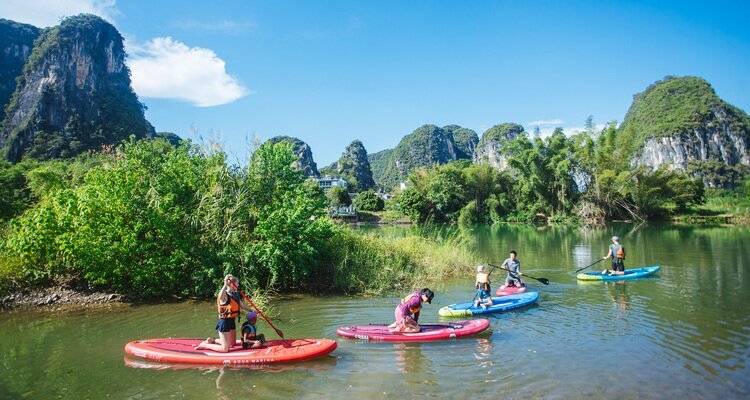 ride a SUP on the river