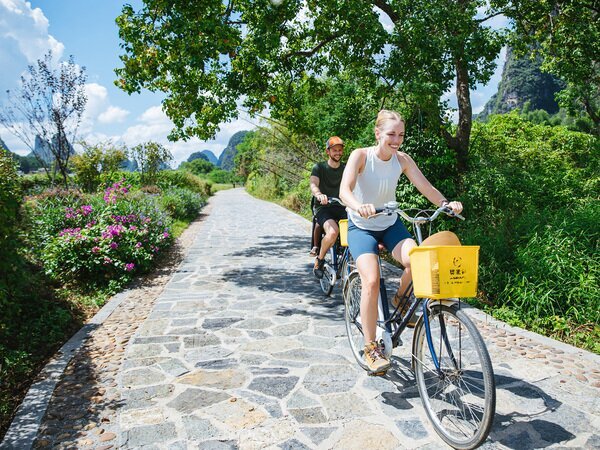 Visite à la campagne de Yangshuo en vélo
