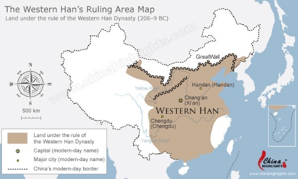 Map of Western Han Dyansty