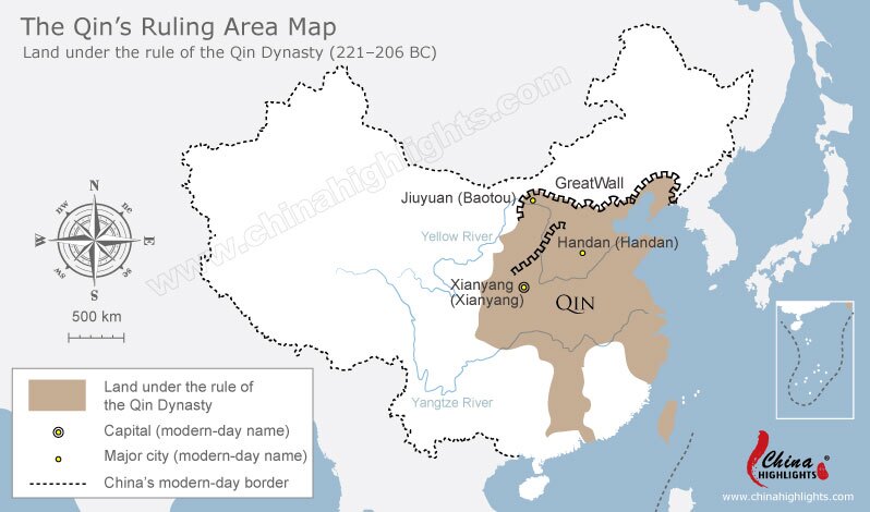Map of Qin Dynasty