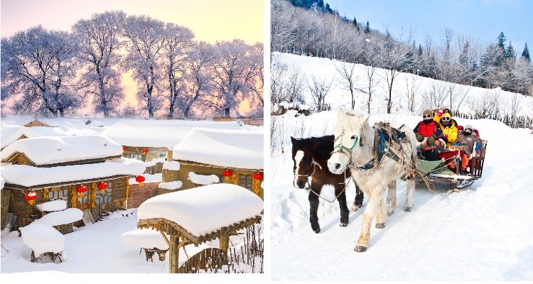 Snow Fun in China Snow Town