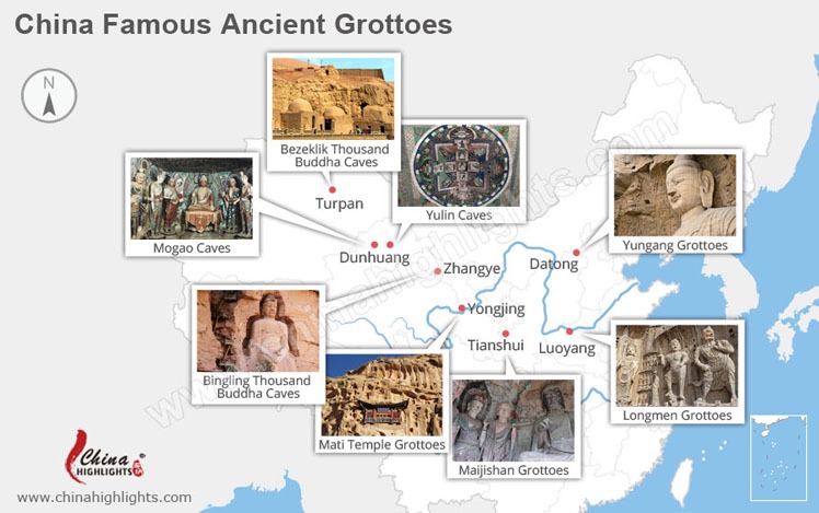 China Buddhist Caves Map