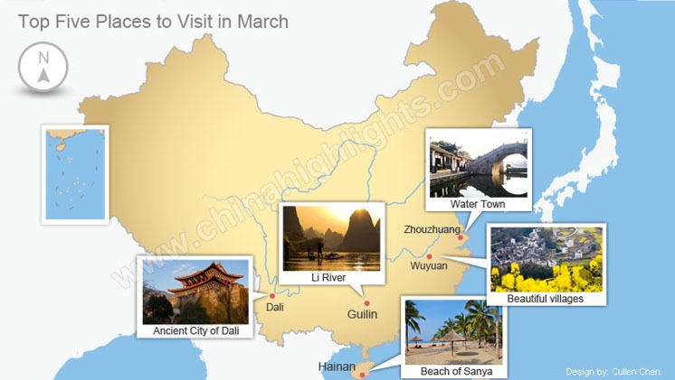 The Top Five Places to Visit in March in China