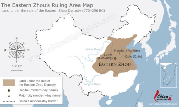 Map of Eastern Zhou Dynasty