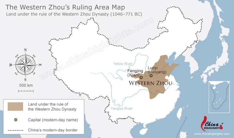 Map of Western Zhou
