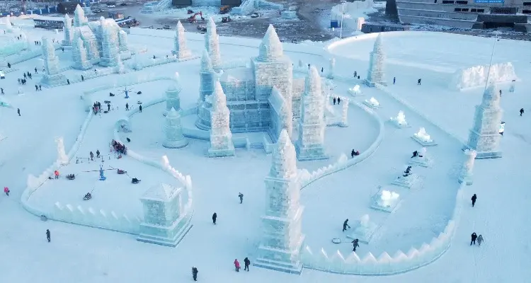 Elsa's Ice Palace in Real Life at the Ice Festival China