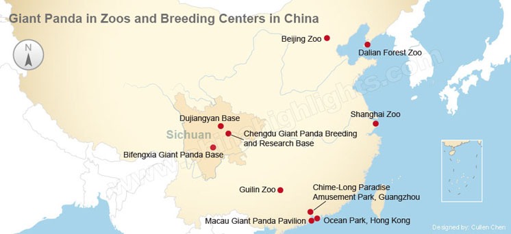 Maps of Giant Pandas, Giant Panda Distribution Map