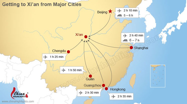 西安へのアクセス