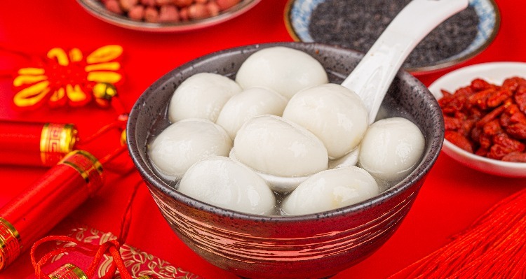 Chinese New Year traditional food,Sweet rice balls