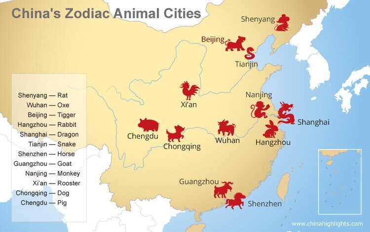 Chinese Zodiac Animal Cities