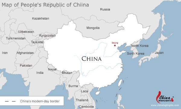 Map of People's Republic of Chiina