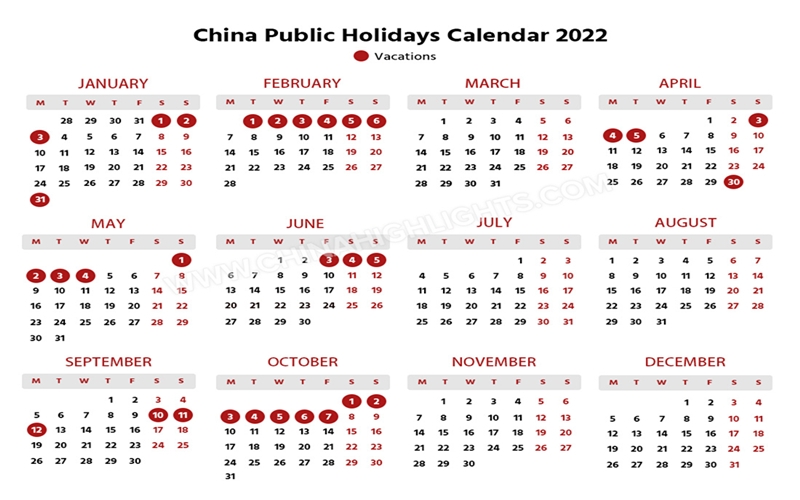 Chinese calendar 2022