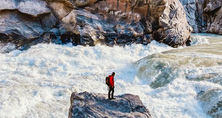 Standing on the Tiger Leaping Rock