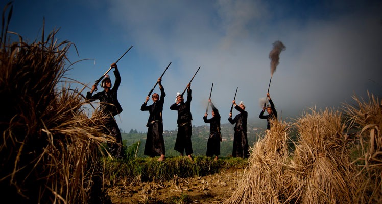 gunmen in the fields