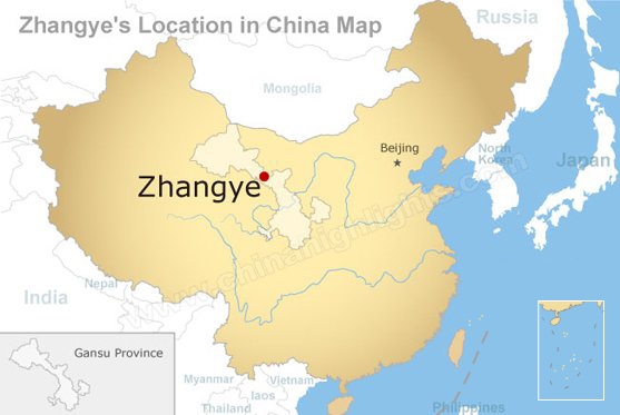 Zhangye Maps Maps Of Zhangyes Tourist Attractions