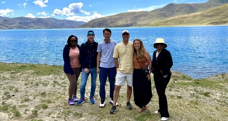 Our guests are visiting Yamdrok Lake