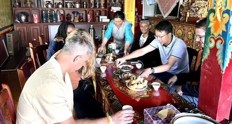 Visiting Tibetan families
