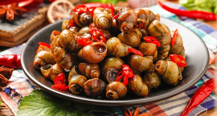 mid-autumn festival food, river snails