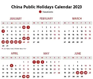 China National Holidays 2023 and Schedule of Adjusted Working Days